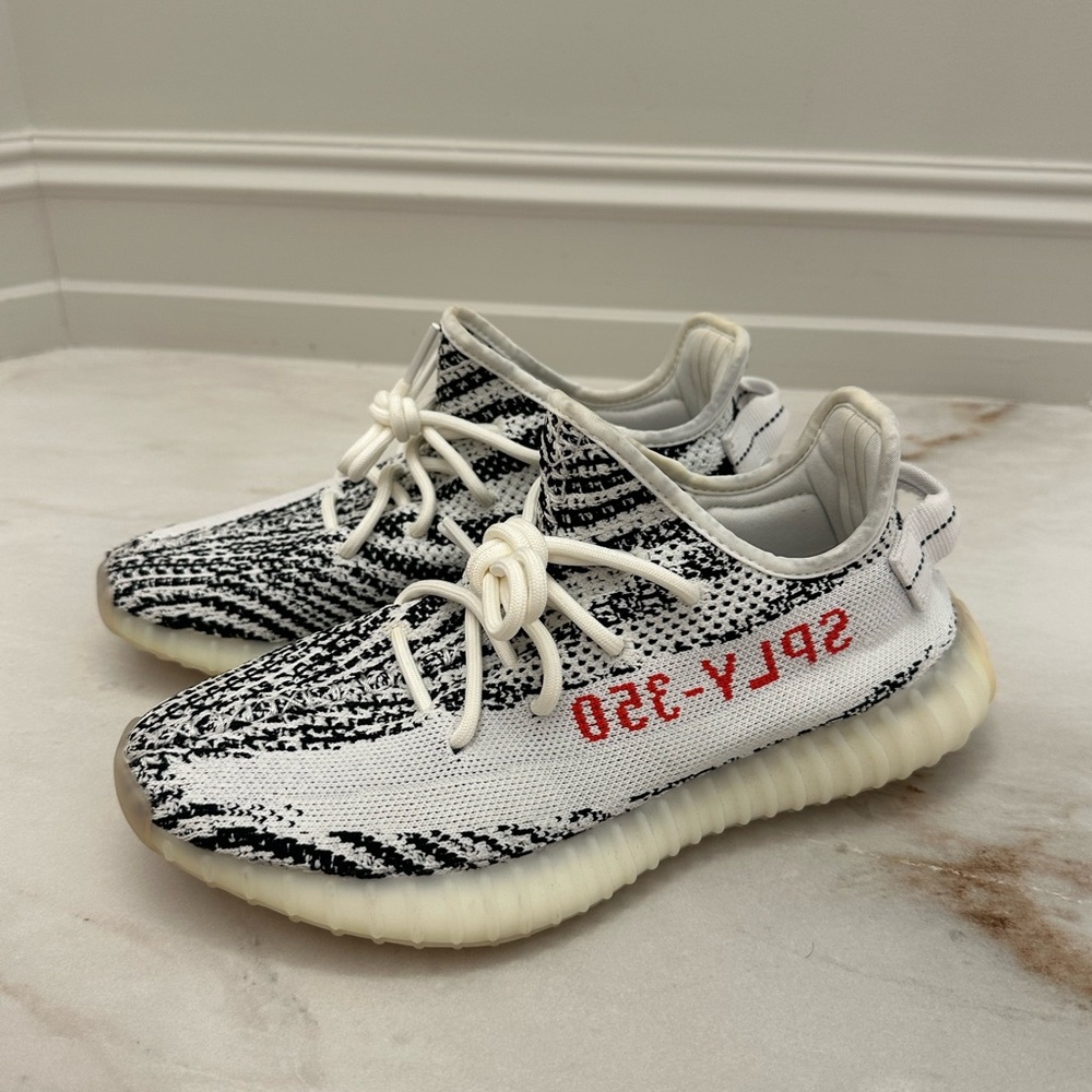 Adidas Yeezy Boost 350 V2 Black and White with Red